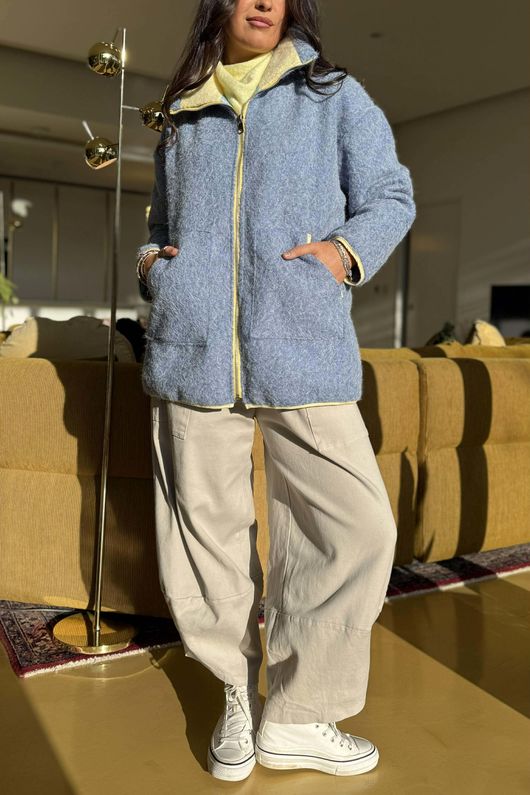 Beach Walk Fleece Jacket Denim